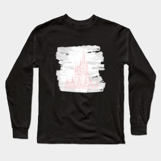 Millennial Pink Magic Castle Paint Long Sleeve T-Shirt